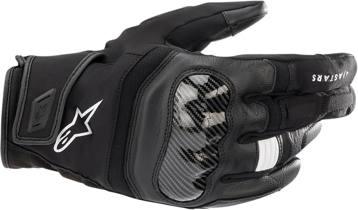 Alpinestars SMX Z Drystar motorcycle gloves in black, size XL, featuring reinforced knuckles and breathable material.