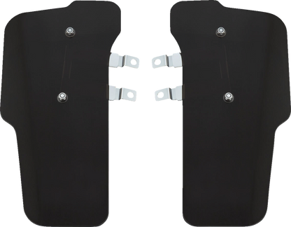 Show Chrome Smoke Wind Deflector for Honda GL1800 motorcycle, engine accessory by Bill's Exhausts, mounted on the bike.