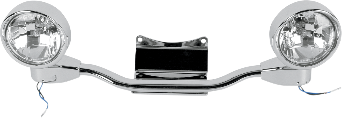 Bill's Exhausts SHOW CHROME Honda VT750C VT1100 Shadow driving light kit, engine-mounted chrome lights for motorcycle visibility