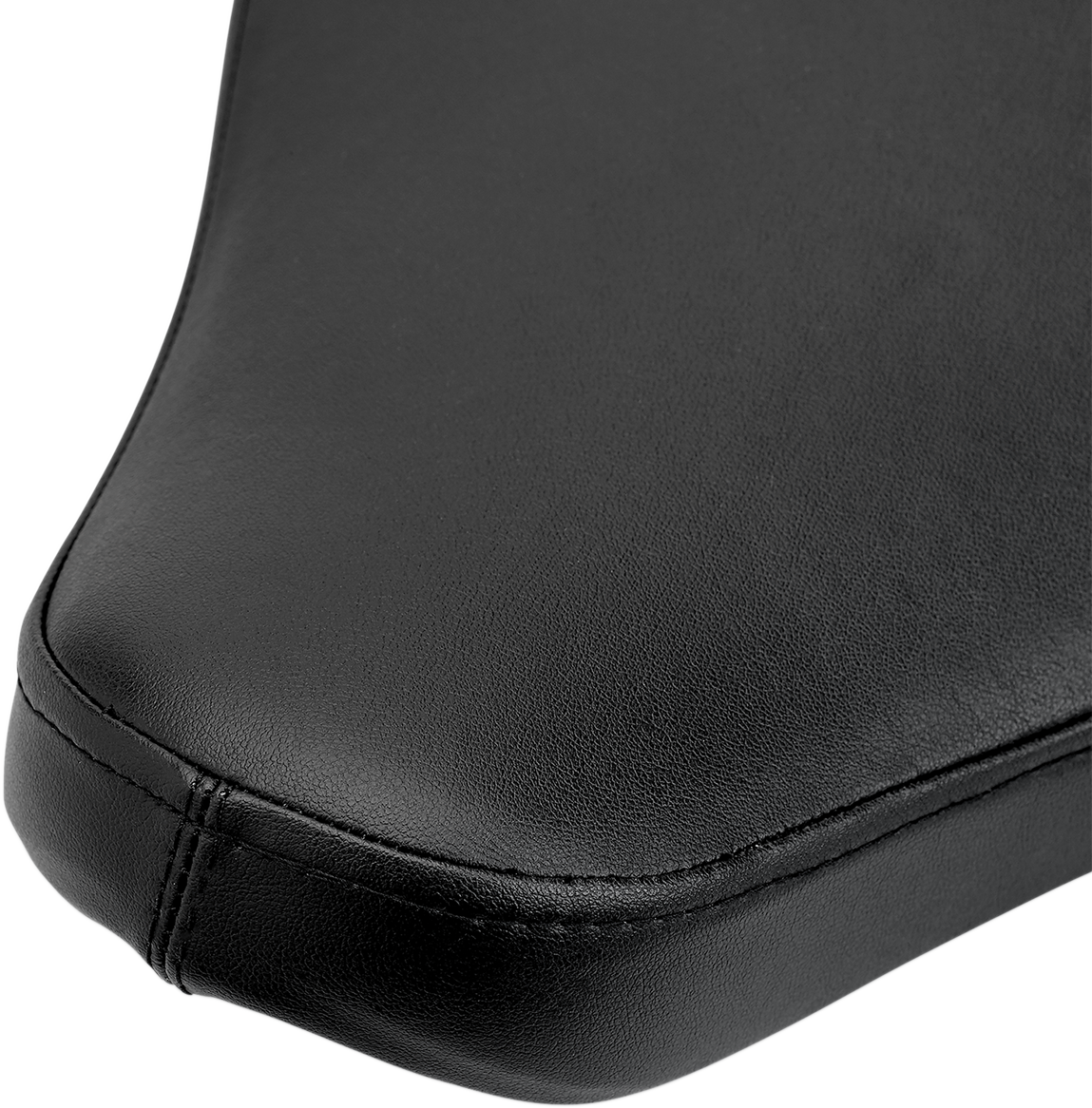 Black BILT WELL Midline Seat by Bill's Exhausts, smooth finish, shown from top view with sleek ergonomic design for motorcycle riding.