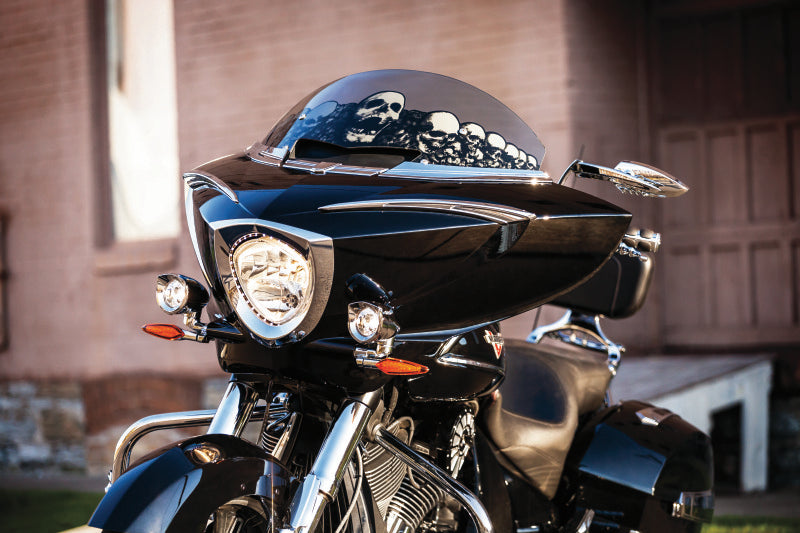 Kuryakyn, Kuryakyn Scythe Chrome Mirrors with Optical Glass and Streamlined Design for Motorcycles - Part Number 1449