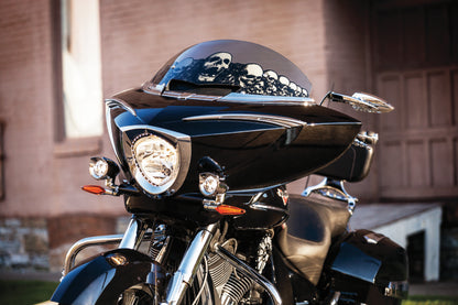 Kuryakyn, Kuryakyn Scythe Chrome Mirrors with Optical Glass and Streamlined Design for Motorcycles - Part Number 1449