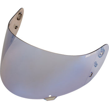 ICON Optics Airframe Pro/Airform/Airmada helmet shield in RST Blue, 22.06 size, for motorcycle helmets, by Bill's Exhausts.