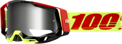 Bill's Exhausts Racecraft 2 Wiz Flash Silver goggles with tinted lenses and adjustable strap for motocross or racing use.