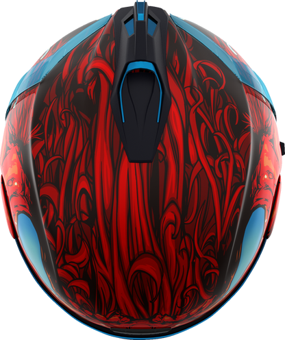 Bill's Exhausts ICON Airform™ Helmet Manik'RR MIPS® in red, 2XL size, featuring aerodynamic design and adjustable straps.