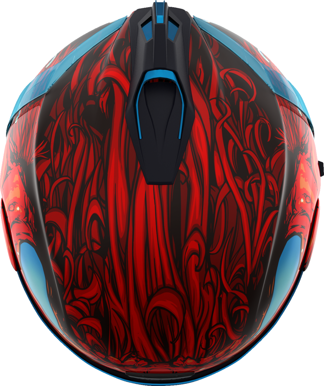 Red ICON Airform™ helmet for men with MIPS® technology, small size, featuring sleek design and adjustable straps.