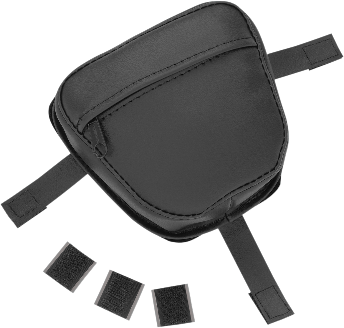 Chrome gas tank pouch for Honda GL 1800 motorcycle, designed by Bill's Exhausts, mounted on the engine area.