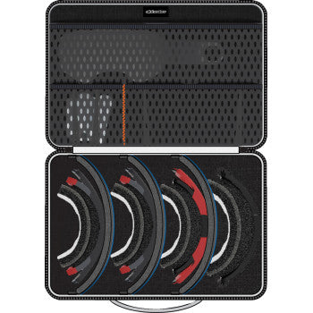 Alpinestars Supertech Vision goggle case in black, designed for motocross goggles, with a protective zippered exterior.