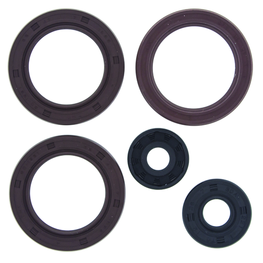 QuadBoss oil seal set for Can-Am Maverick Trail 700 and similar models, showing multiple black rubber seals on a white background.