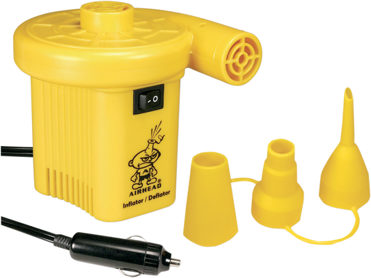 Bill's Exhausts Airhead Air Pump, 12V water pump for inflating water sports equipment, compact and portable design.