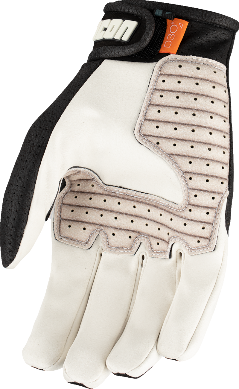 Black ICON Airform Slabtown™ Gloves by Bill's Exhausts, small size, showing the durable, protective glove design.