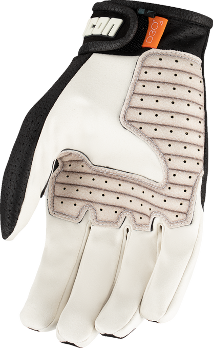 Black ICON Airform Slabtown™ Gloves in XL size, featuring textured palms and adjustable wrist straps for a secure fit.