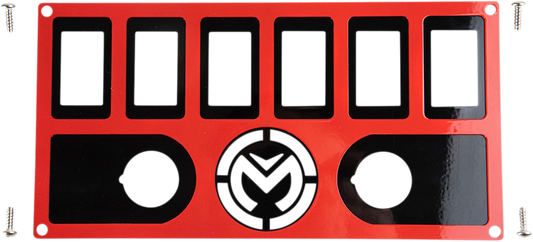 Moose Offroad dash plate with red finish for off-road vehicles, part number 400-1209-PU, mounted on vehicle dashboard.
