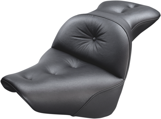Bill's Exhausts SADDLEMEN Explorer Road Sofa Seat 818-27-029RS for motorcycle, showing the sleek, cushioned seat with detailed stitching.