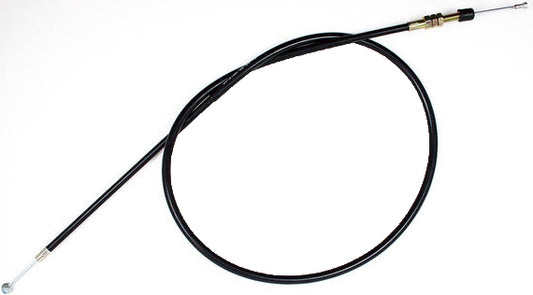 Motion Pro black vinyl clutch cable with longitudinally-wound housing and chrome fittings for motorcycle clutch control.
