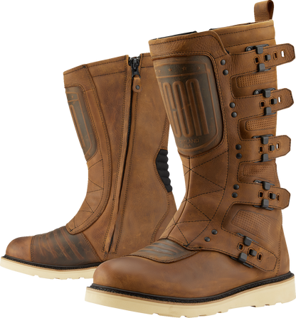 Bill's Exhausts ICON Elsinore 2™ CE Brown Boots size 13, featuring durable leather and sturdy construction.