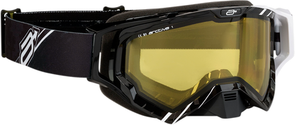 Bill's Exhausts ARCTIVA Vibe Snow Goggles in black and white, featuring a sleek design and adjustable straps for winter sports.