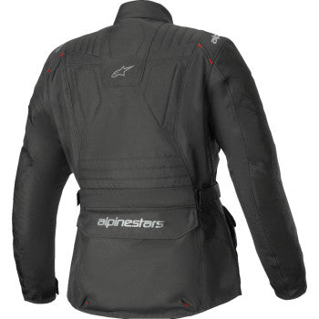 Black ALPINESTARS Stella ST-1 waterproof motorcycle jacket in size XS, featuring durable fabric and protective design.