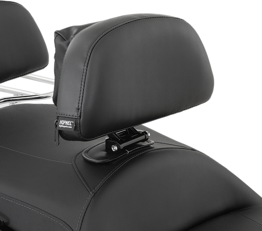 Bill's Exhausts SHOW CHROME Detachable Smart Mount Backrest for GL1800 motorcycle engine, with chrome finish and adjustable design