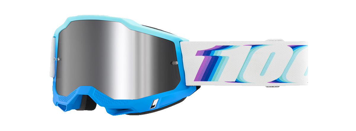 100% Accuri 2 Goggles - Stamino - Silver Flash Mirror 50014-00029 - Howling Moto