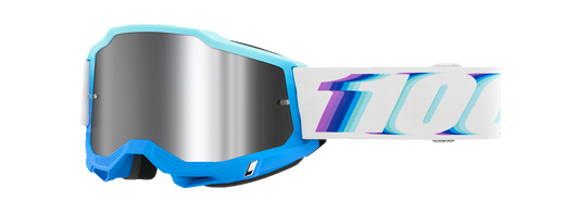 100% Accuri 2 Goggles - Stamino - Silver Flash Mirror 50014-00029 - Howling Moto