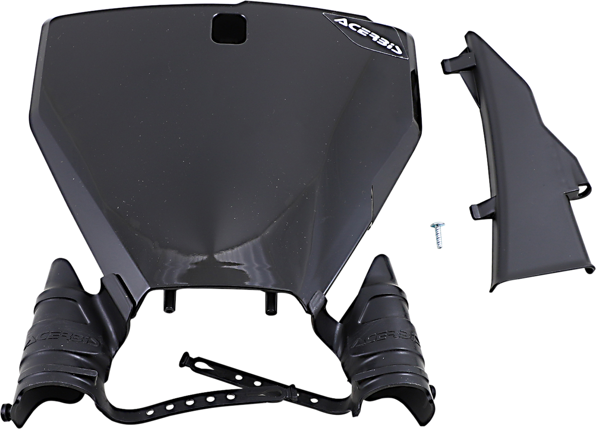 A black Acerbis Raptor number plate for motorcycle body, with product code 2791470001, shown on a plain background.