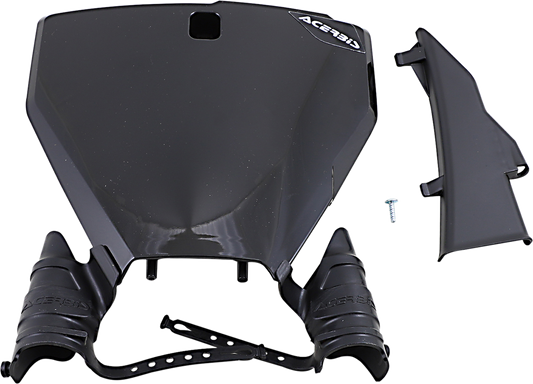 A black Acerbis Raptor number plate for motorcycle body, with product code 2791470001, shown on a plain background.