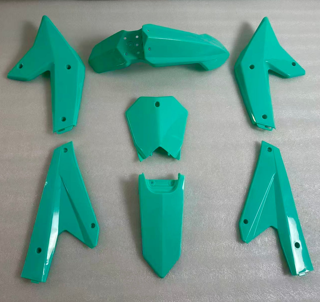 Electro & Co complete body plastic set for ETM RTR in 10 vibrant colors, includes various fairings and body parts.