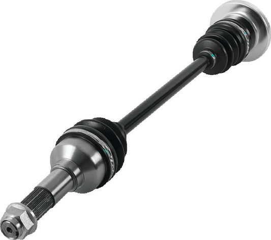 QuadBoss rear right replacement axle for Yamaha YXR450 Rhino 4x4, model years 2006-2009, showing the metal axle component.