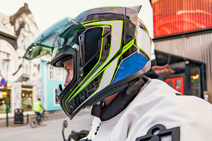 Bill's Exhausts ICON Airflite™ rear spoiler in smoke for helmet customization, showing the sleek, aerodynamic design.