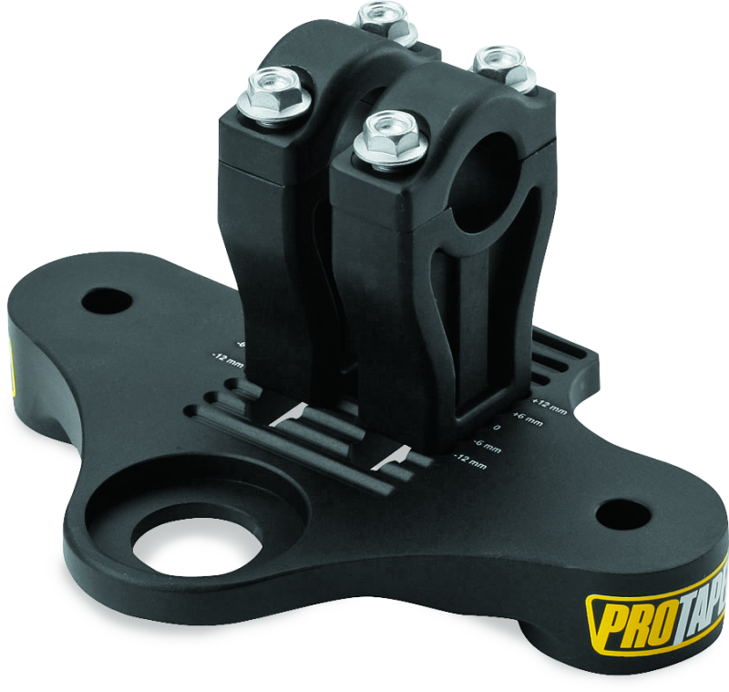 ProTaper Honda CRF50 upper clamp assembly with black finish, designed for motorcycle handlebar stability and control.