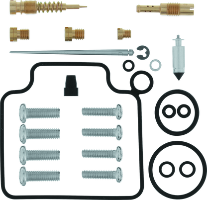 QuadBoss Honda TRX500FE FourTrax Foreman 4x4 ES carburetor repair kit with various gaskets and components for maintenance