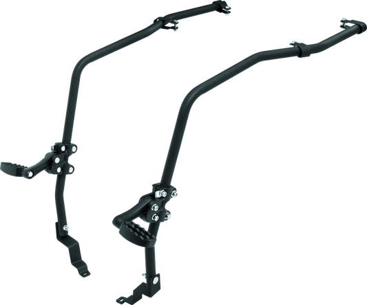 QuadBoss Honda TRX650/680 FourTrax Rincon fender protectors in black, designed to shield fenders from debris and impacts.