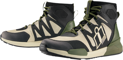 Bill's Exhausts ICON Hooligan shoes in green, size 10, featuring stylish design and comfortable fit.