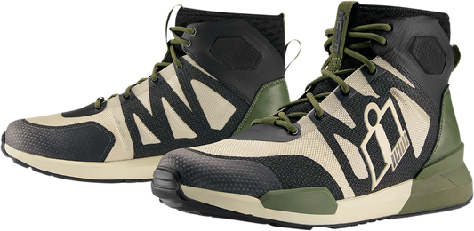 Bill's Exhausts ICON Hooligan shoes in green, size 10, featuring stylish design and comfortable fit.