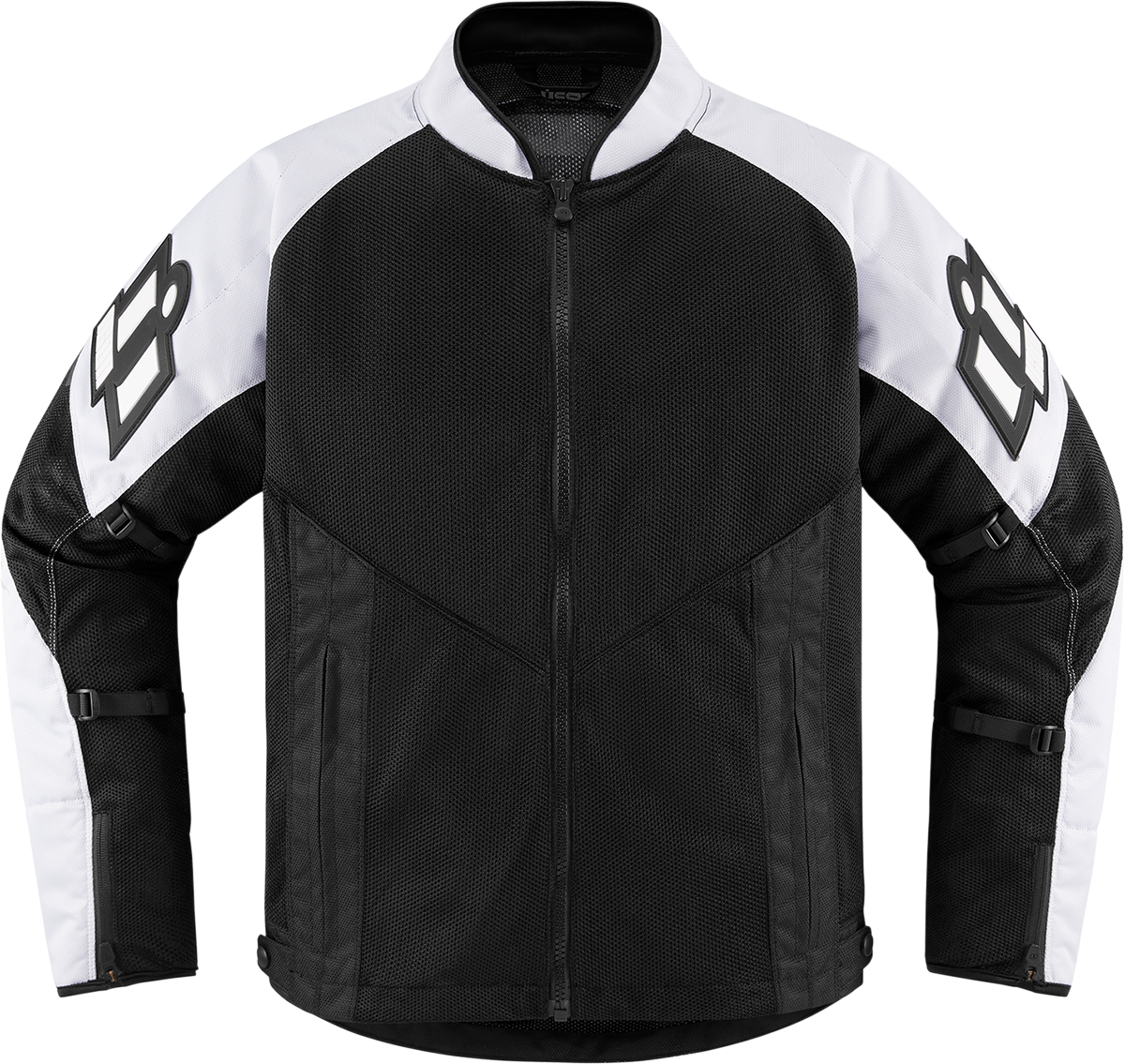 Bill's Exhausts ICON Mesh AF™ Jacket in black and white, XL size, featuring a lightweight, breathable mesh design.