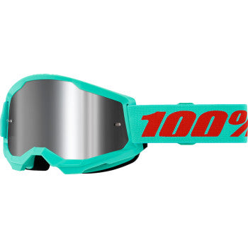 Bill's Exhausts Strata 2 Goggle in Maupiti with silver mirror lenses, designed for clear vision and eye protection.