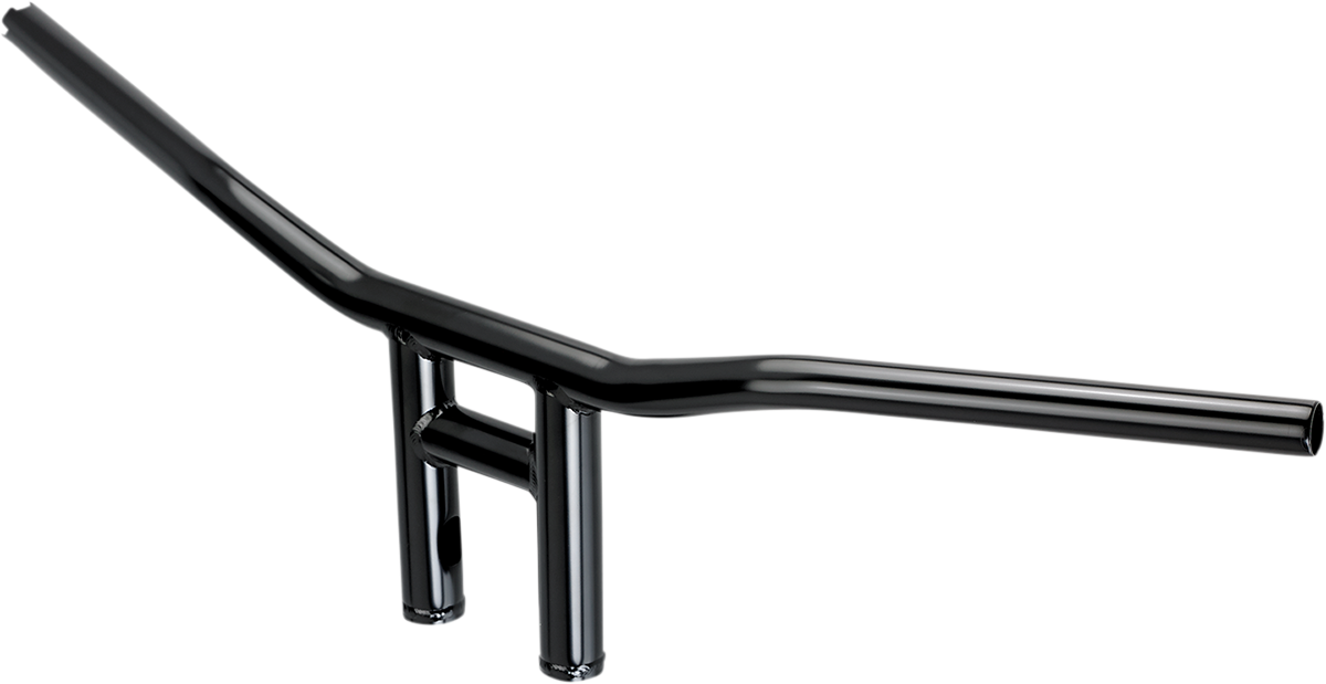 Black BILTWELL Tyson XL 8-inch handlebar for motorcycles, featuring a sturdy design and brand logo visible on the bar.