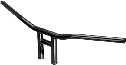 Black BILTWELL Tyson XL 8-inch handlebar for motorcycles, featuring a sturdy design and brand logo visible on the bar.