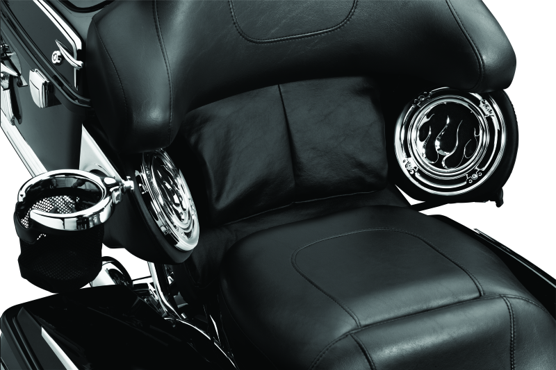 Kuryakyn, Kuryakyn Passenger Drink Holder with Basket for 14-Up Touring Models – Chrome