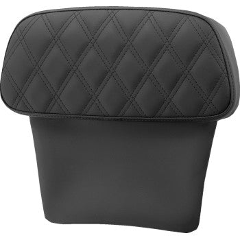 SADDLEMEN Chopped Tour Pak Backrest Pad - Step-Up - Black w/ Black Lattice Stitch - FLT/FLH '14-'23 814-07-CPACK-SU - Howling Moto
