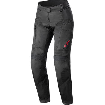 Alpinestars Stella Andes Air Drystar® motorcycle riding pants in black, size XL, with protective armor and adjustable features.
