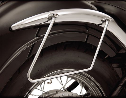 Bill's Exhausts SHOW CHROME Saddlebag Stays for VL800/C50 engine, durable metal supports for motorcycle saddlebag installation