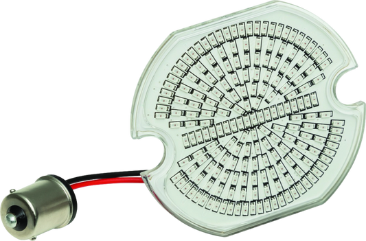 Kuryakyn Luminez LED rear turn signal insert for Harley-Davidson, red flat style, 1156 socket, bright LED lighting