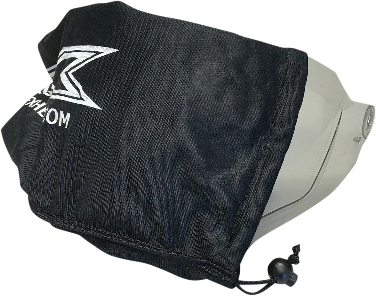Black AFX Shield Bag, protective gear by Bill's Exhausts, designed to store and protect AFX helmet shields.