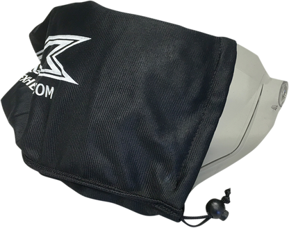 Black AFX Shield Bag, protective gear by Bill's Exhausts, designed to store and protect AFX helmet shields.