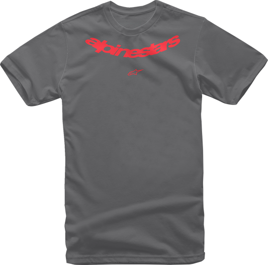 Charcoal Alpinstars Lurv T-Shirt in XL from Bill's Exhausts, featuring a casual fit and printed design on front.