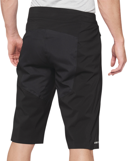Black Hydromatic Shorts by Bill's Exhausts, US size 28, featuring a comfortable fit and stylish design.