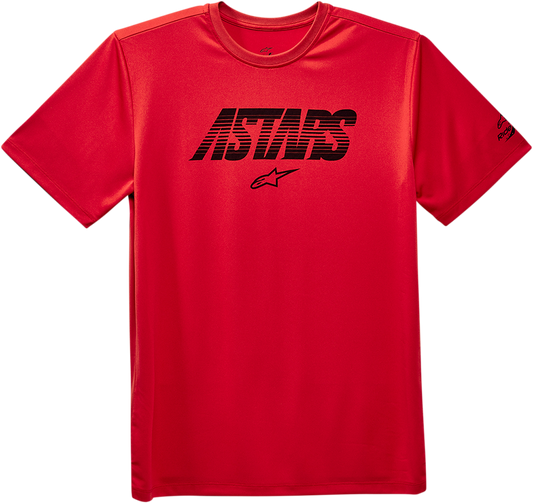 Red ALPINESTARS Tech Angle Premium T-Shirt in XL with logo design, made of comfortable fabric, stylish casual wear.