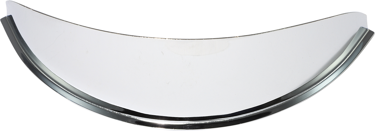 Chrome 7-inch headlight visor for engine by Bill's Exhausts, featuring a shiny chrome finish and mounting hardware.